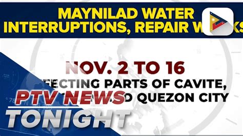 Maynilad announces emergency water interruptions in .